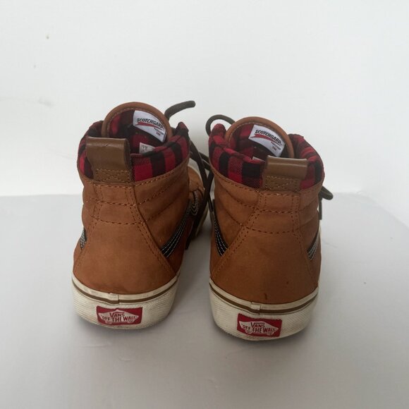 Vans Men's Sk8-Hi MTE Leather Glazed Ginger Flannel High Top - Picture 4 of 5